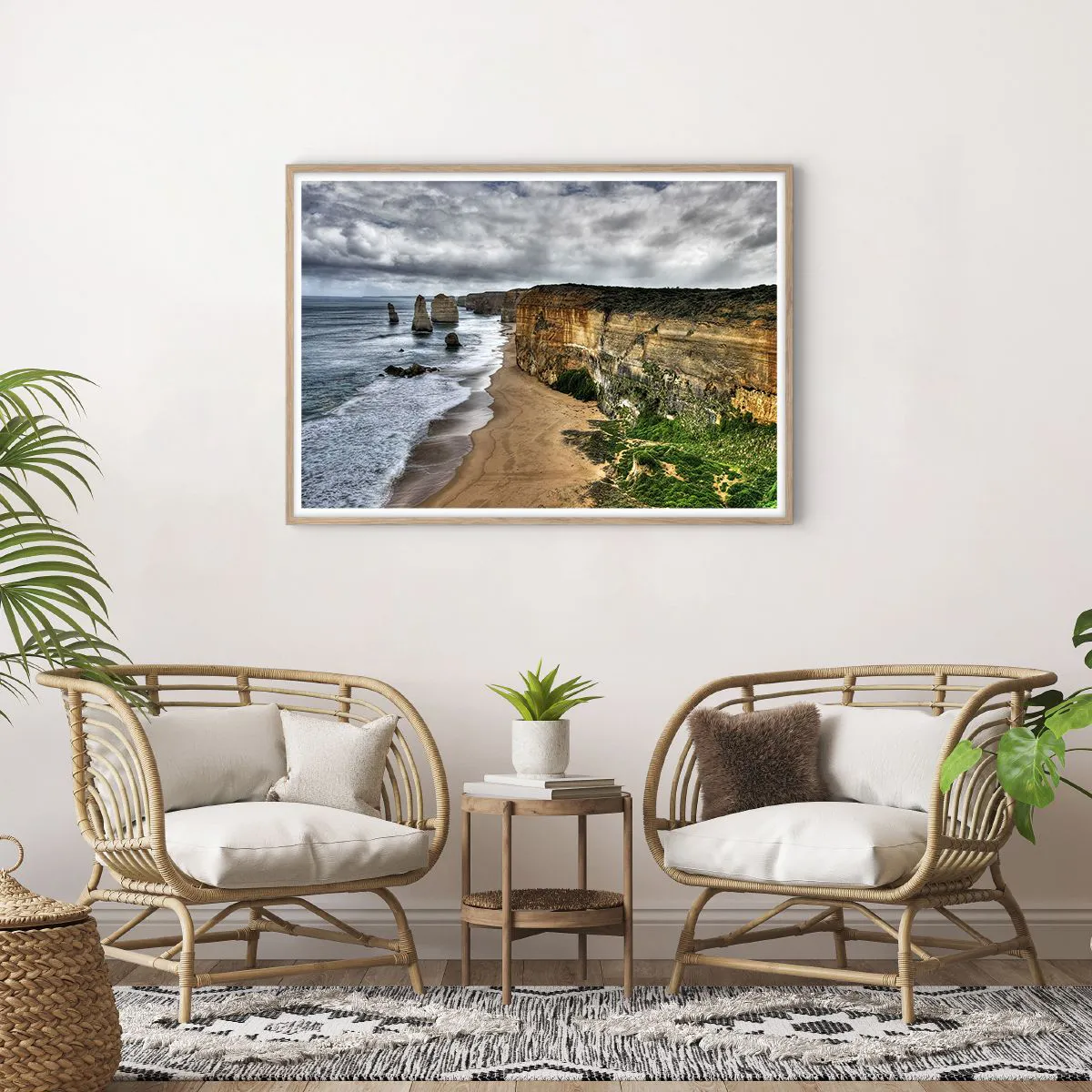 Poszter világos tölgy keretben - Nyers gyönyör - 100x70 cm