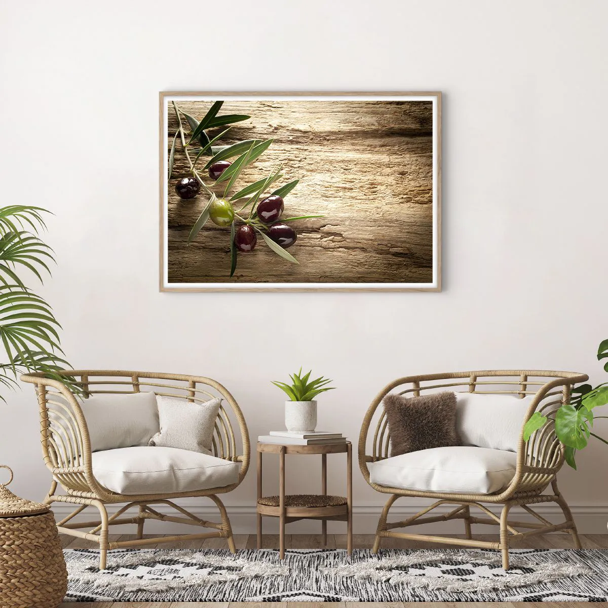 Poster in light oak frame - Straight from Nature - 100x70 cm