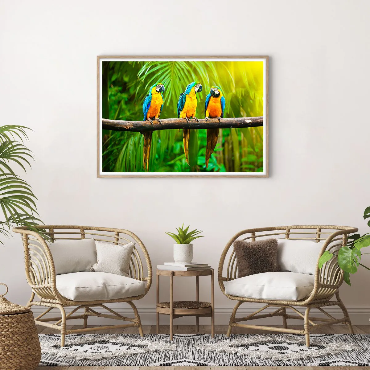 Poster in einem Rahmen aus heller Eiche - Und hast du gehört, dass sie ...? - 100x70 cm