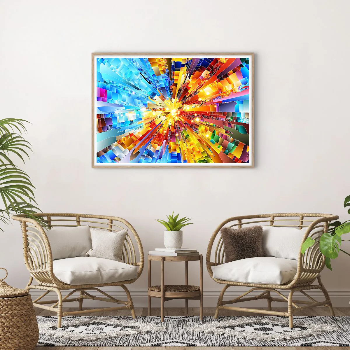 Poster in cornice rovere chiaro - In medias res - 100x70 cm