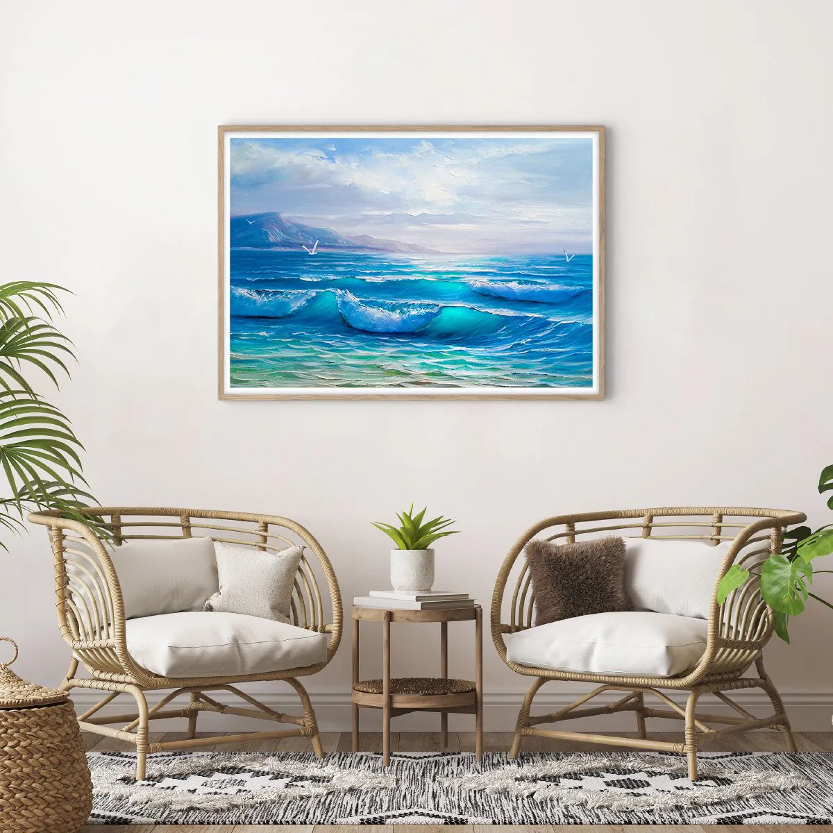 Poszter világos tölgy keretben - Megkönnyebbülést hoz - 100x70 cm