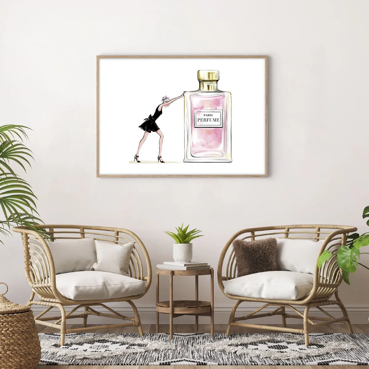 Poster in light oak frame - The Essence of Womanhood - 100x70 cm