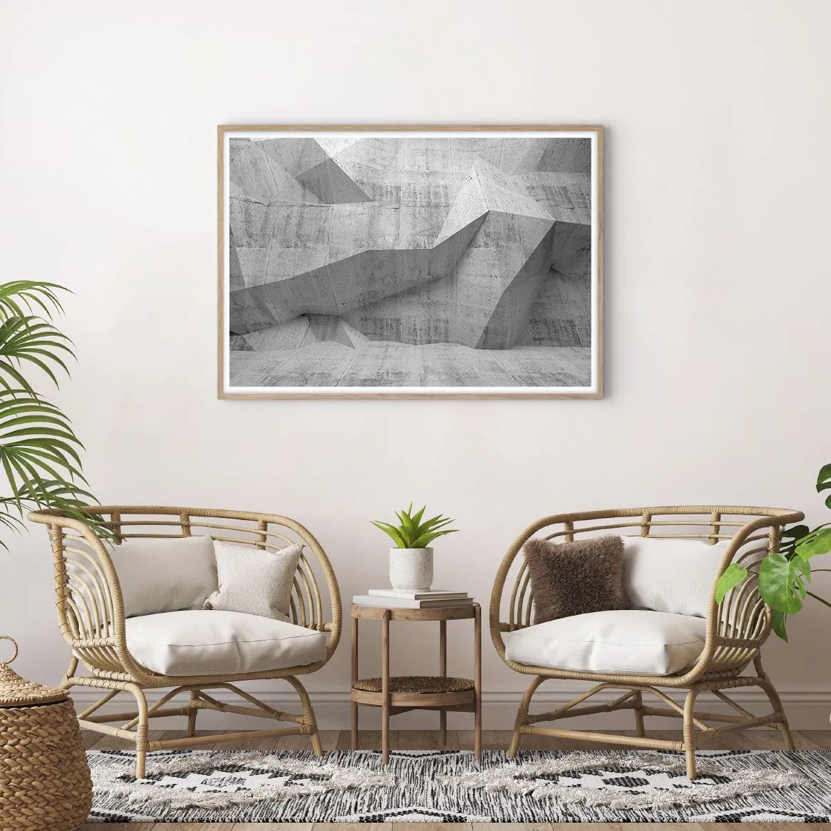 Affiche dans un chêne clair - Poster - Un vrai challenge - 100x70 cm