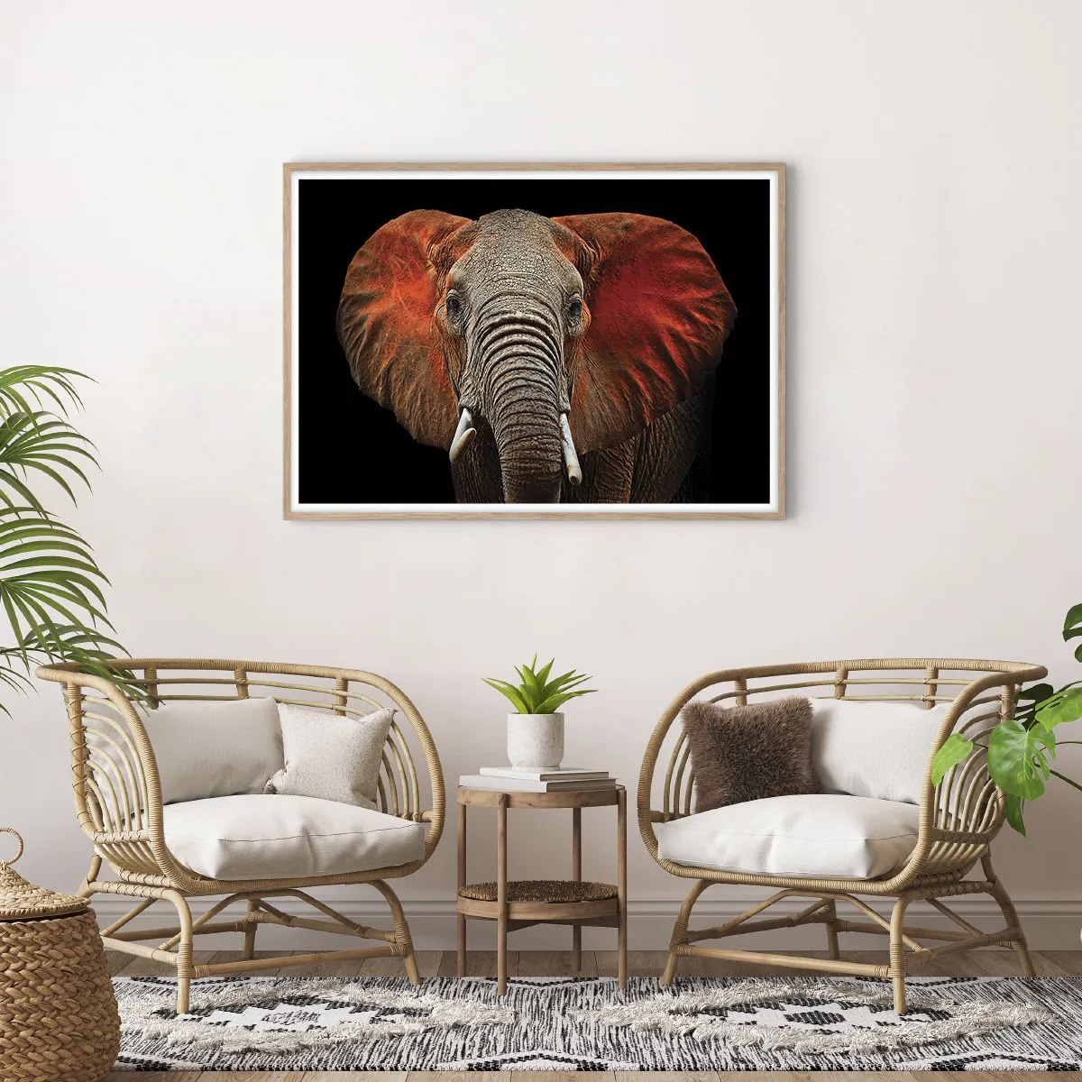 Poster in light oak frame - I am Wild, and You? - 100x70 cm