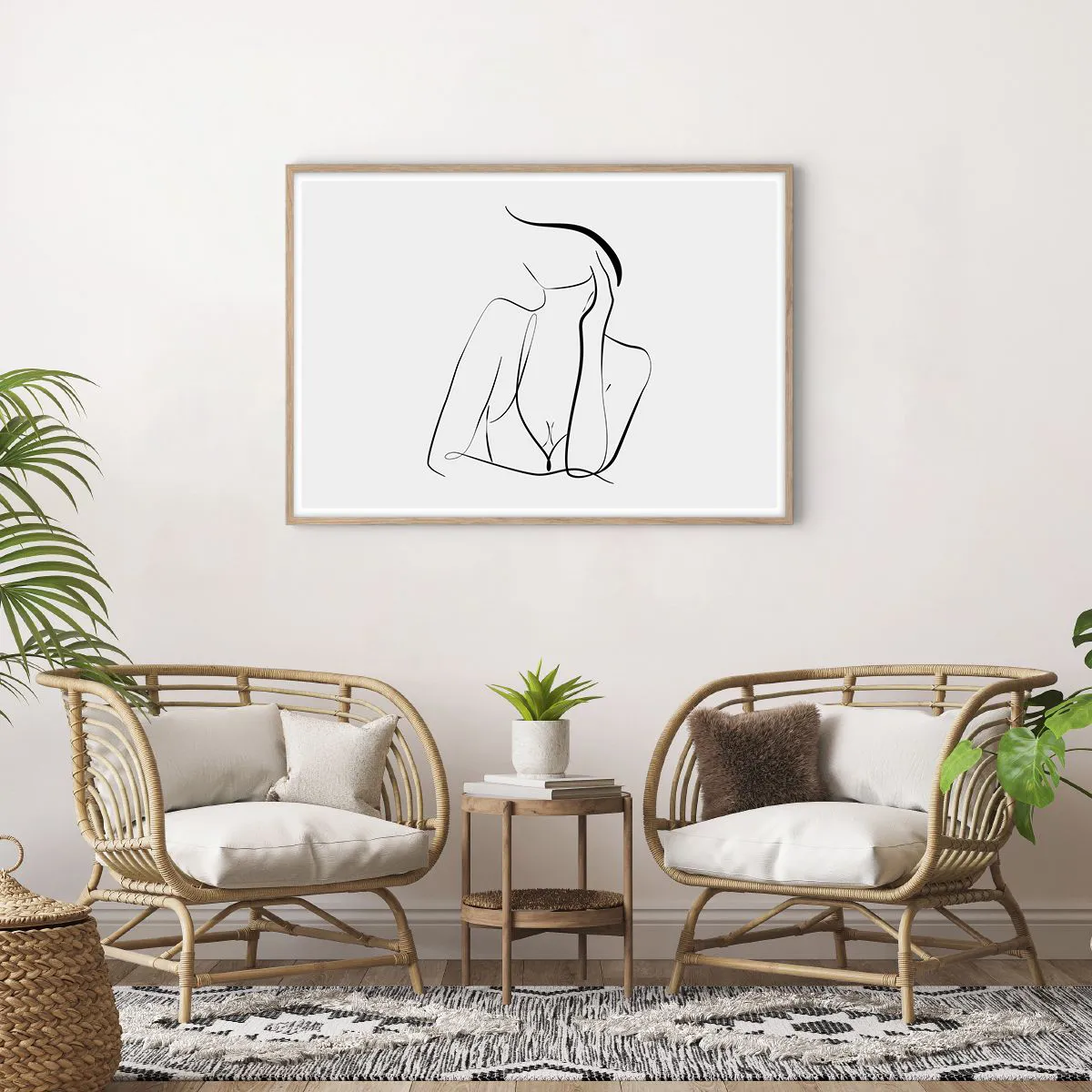 Poszter világos tölgy keretben - Az álmok hullámán - 100x70 cm