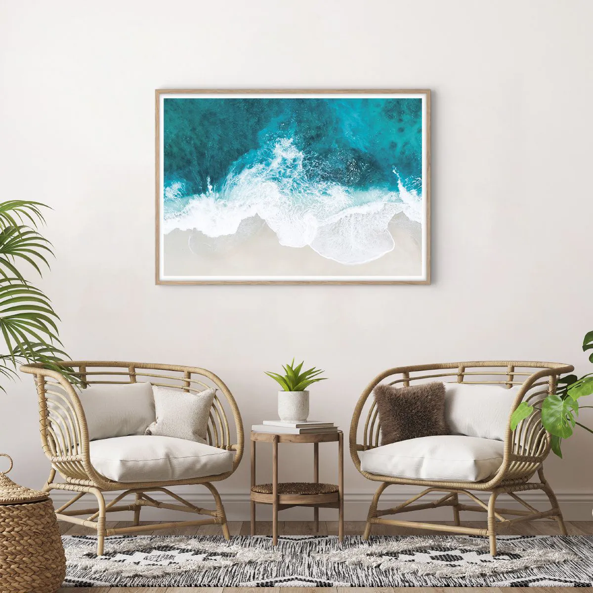 Plakat w ramie jasny dąb - Naturalna pieszczota - 100x70 cm