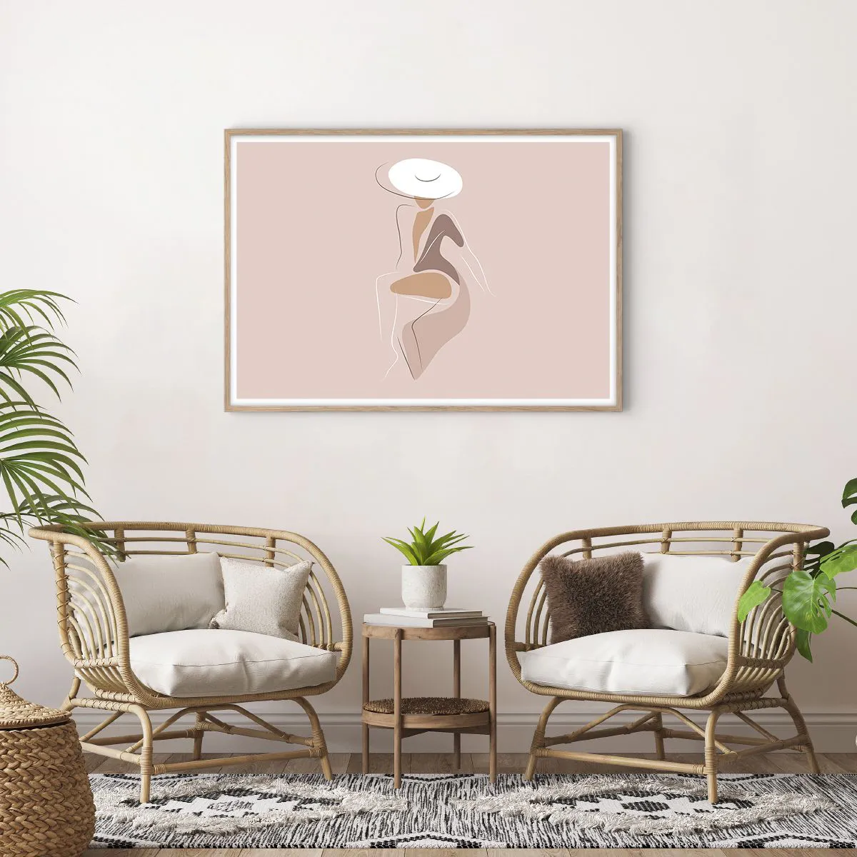 Poster in light oak frame - Being a Lady - 100x70 cm