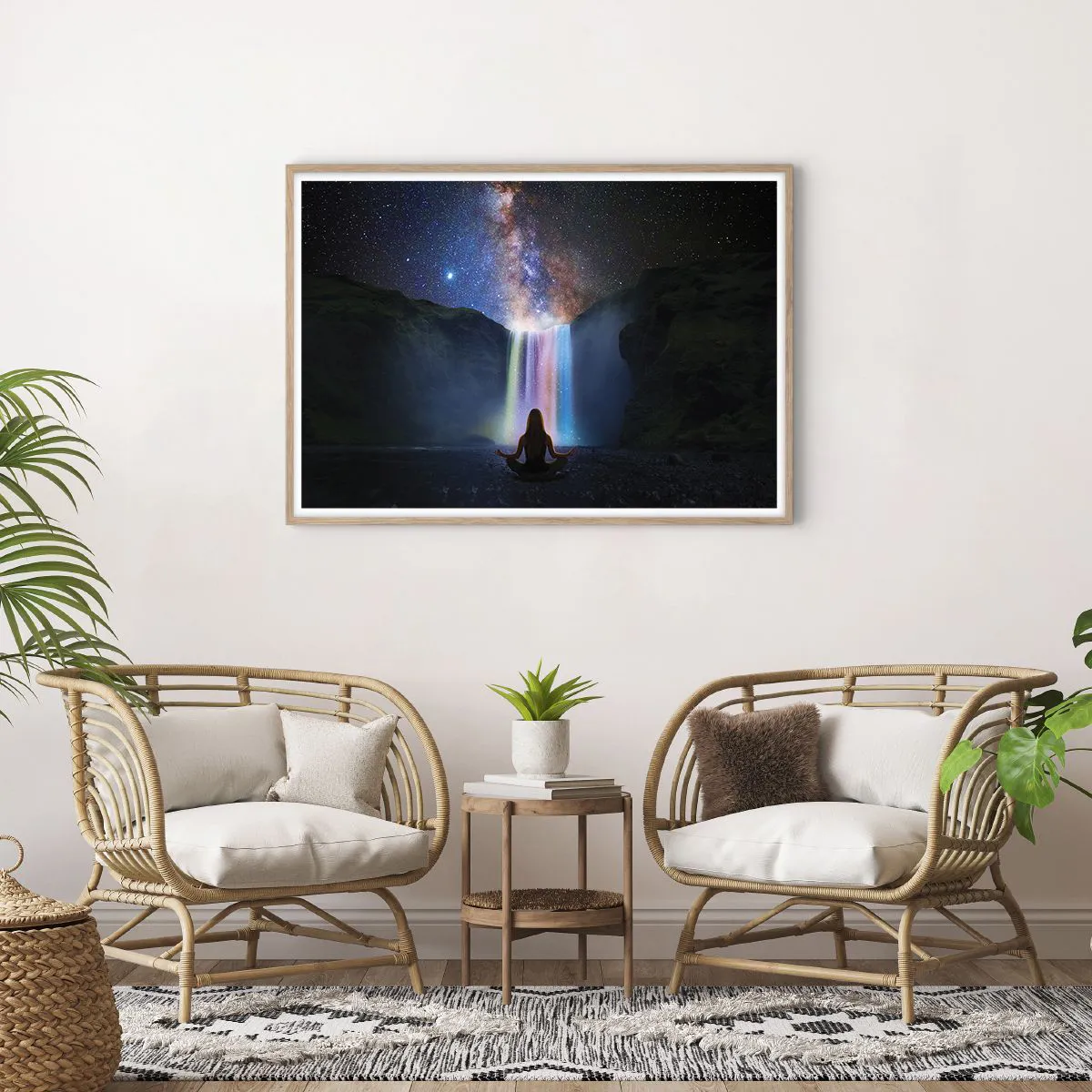 Poster in cornice rovere chiaro - Armonia assoluta - 100x70 cm