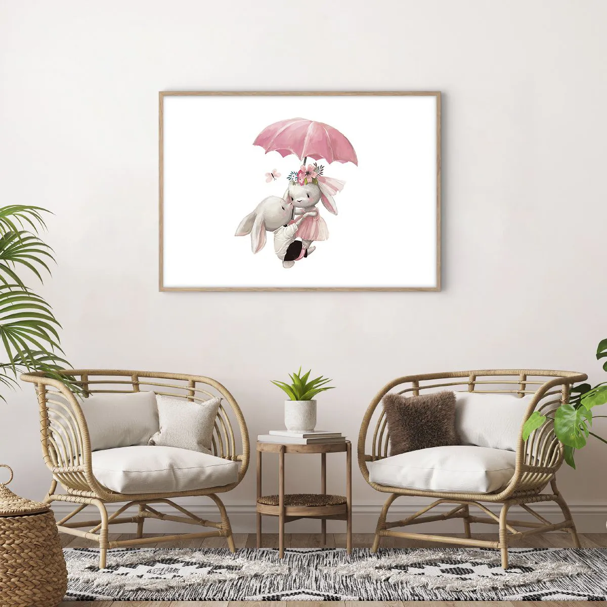 Affiche dans un chêne clair - Poster - C'est ça l'amour - 100x70 cm