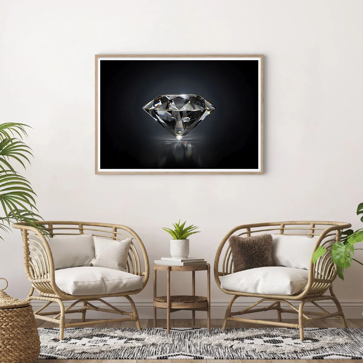 Plakát v rámu světlý dub - Best girls friend - 100x70 cm