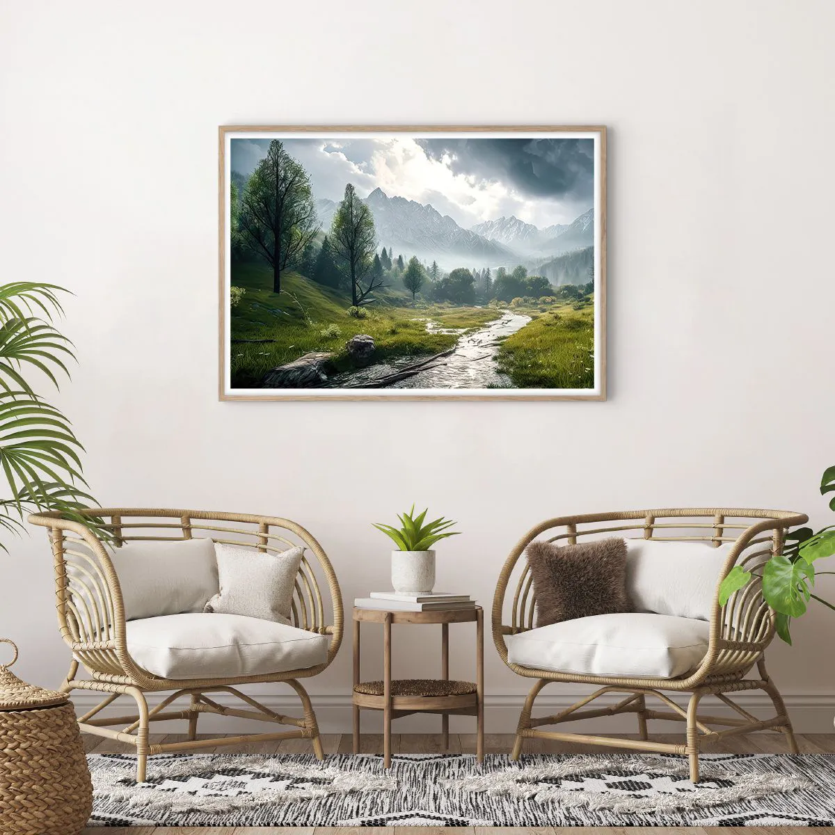 Plakat w ramie jasny dąb - Tam i z powrotem - 100x70 cm