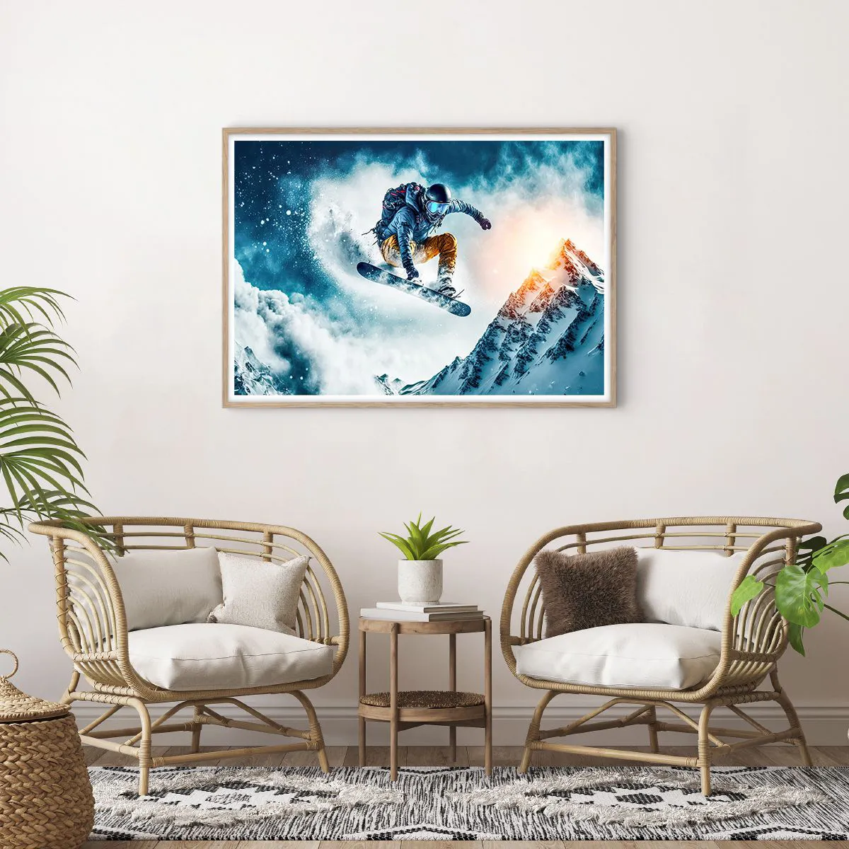 Poster în ramă de stejar deschis - Emoții extreme - 100x70 cm