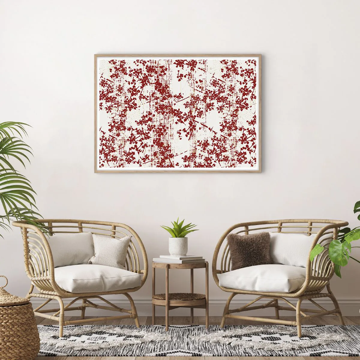 Affiche dans un chêne clair - Poster - Comme un calicot ancien - 100x70 cm