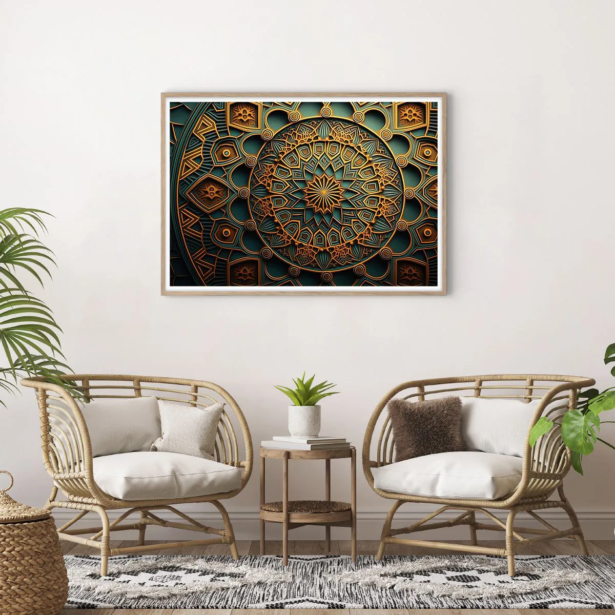 Affisch i ram av ljusek - I ett arabiskt klimat - 100x70 cm