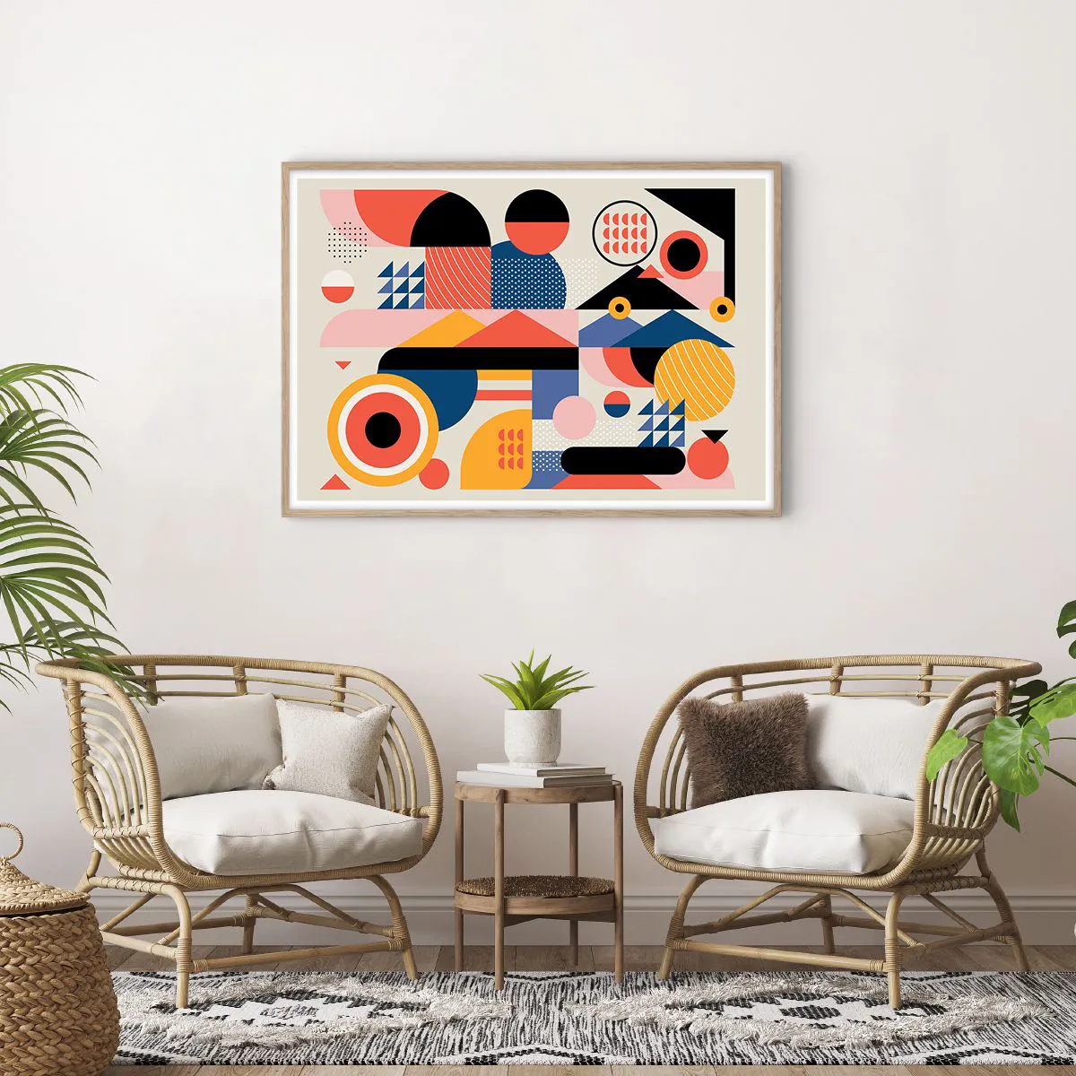 Poszter világos tölgy keretben - Összetétel: játszadozzunk - 100x70 cm