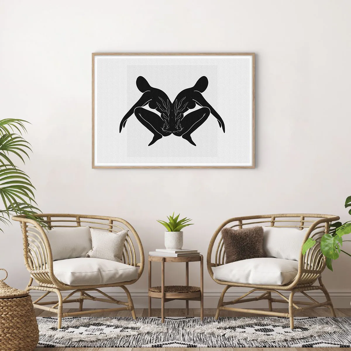 Pôster com moldura de carvalho claro - Uma alma comum - 100x70 cm