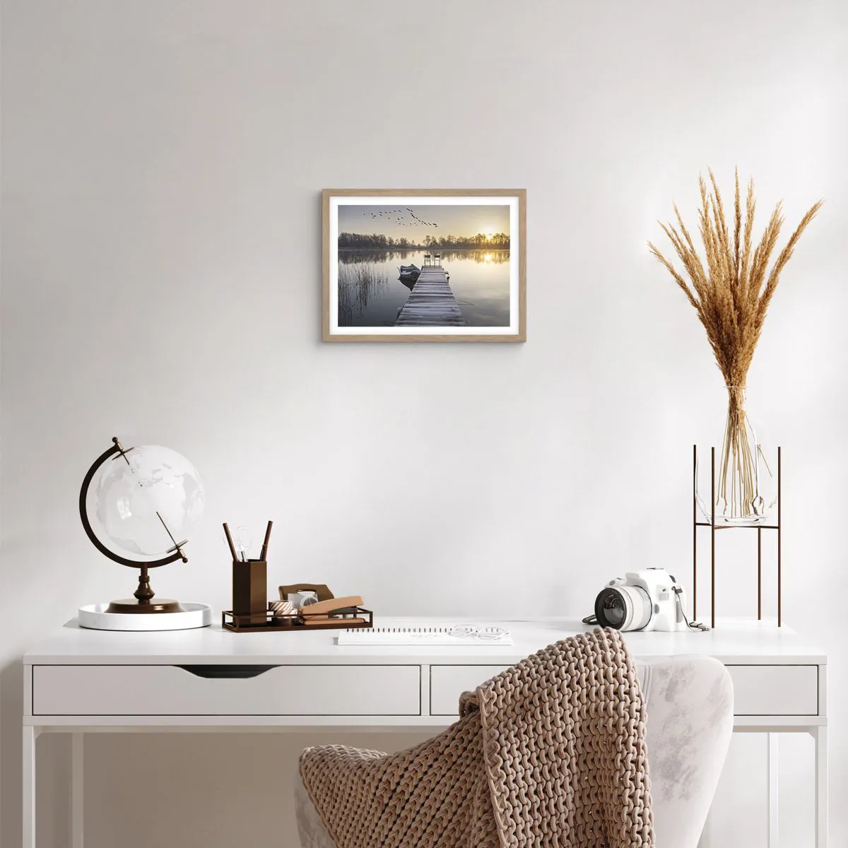 Poszter világos tölgy keretben - Egy kis idő múlva visszajövök - 40x30 cm