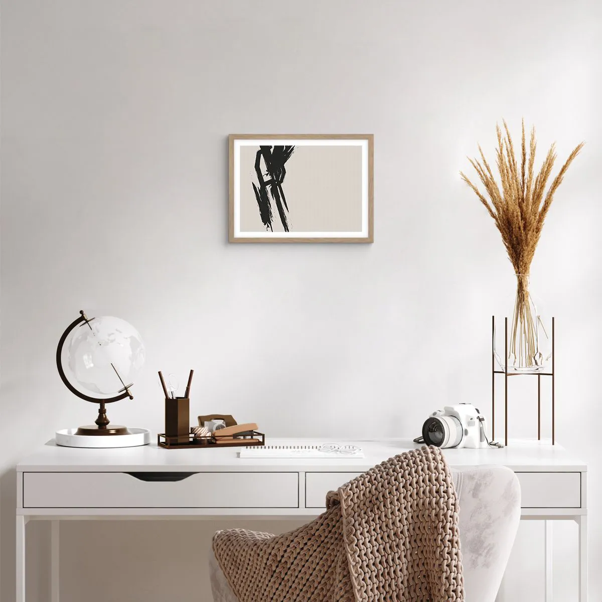 Poster in einem Rahmen aus heller Eiche - Unaufhaltsamer Trieb - 40x30 cm