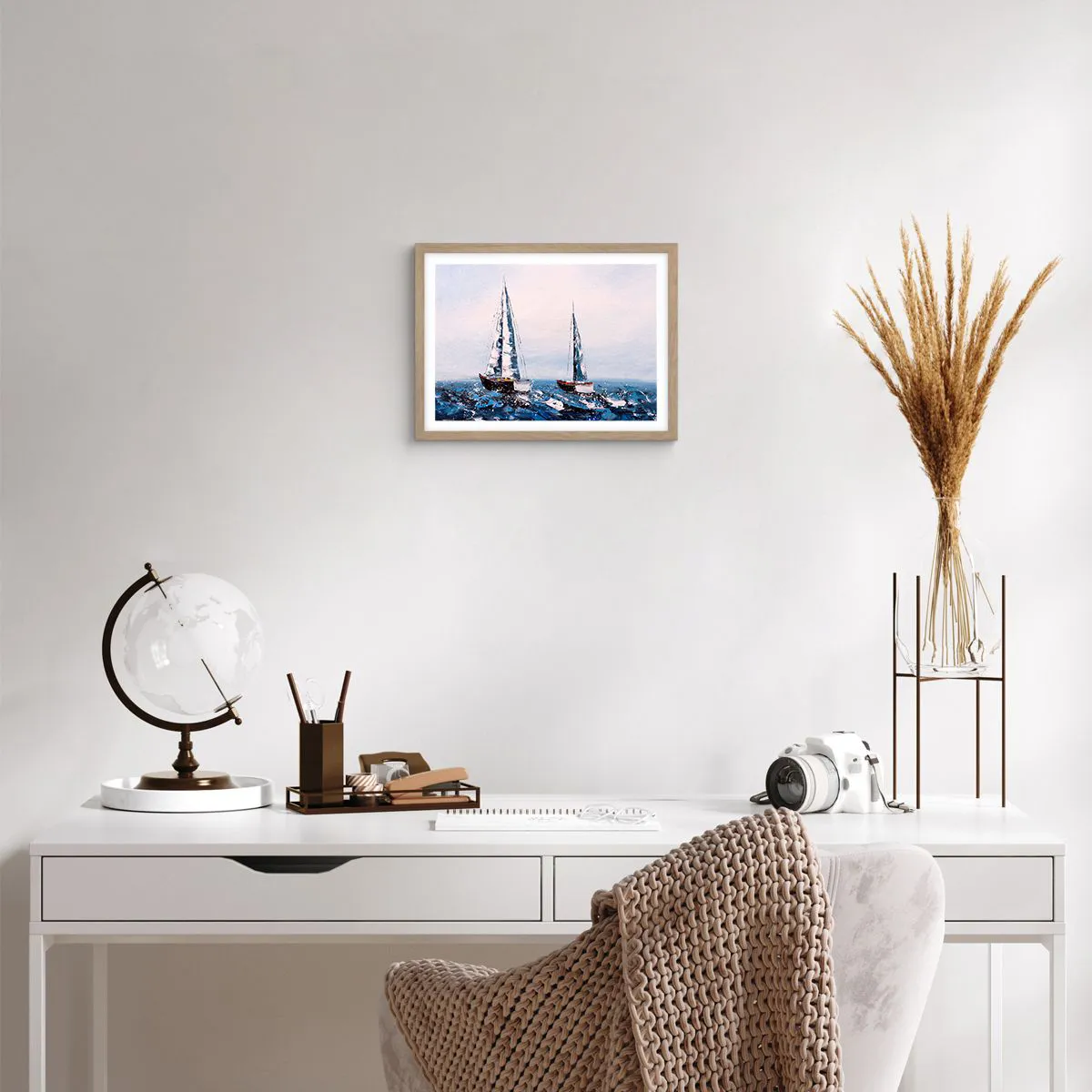 Affiche dans un chêne clair - Poster - Confrérie du vent - 40x30 cm