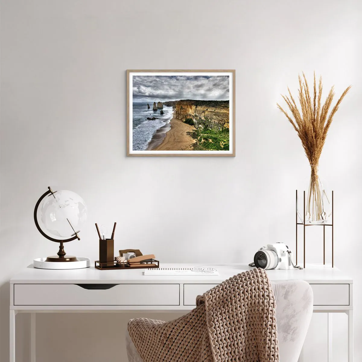 Póster en marco roble claro - Belleza en bruto - 50x40 cm