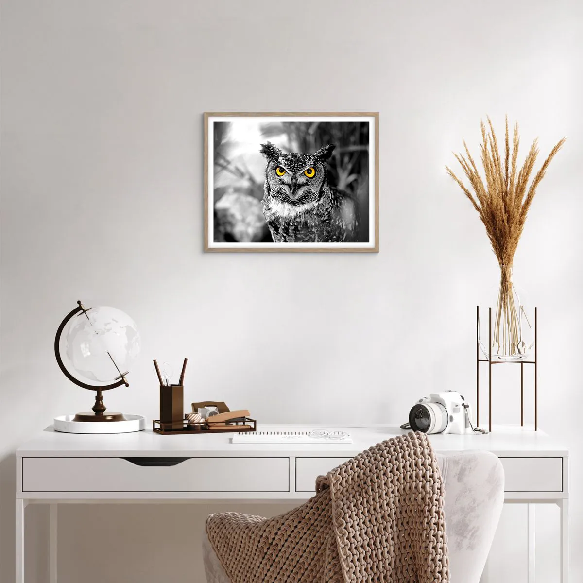 Plakat w ramie jasny dąb - Nic się nie ukryje - 50x40 cm