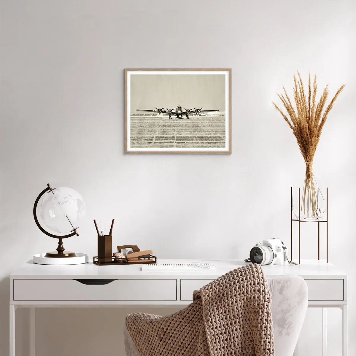 Affiche dans un chêne clair - Poster - Toujours prêt! - 50x40 cm