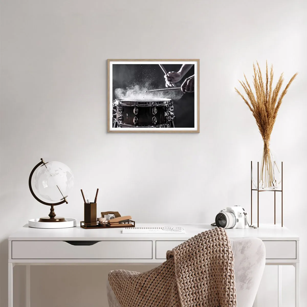 Affisch i ram av ljusek - Musikens puls - 50x40 cm