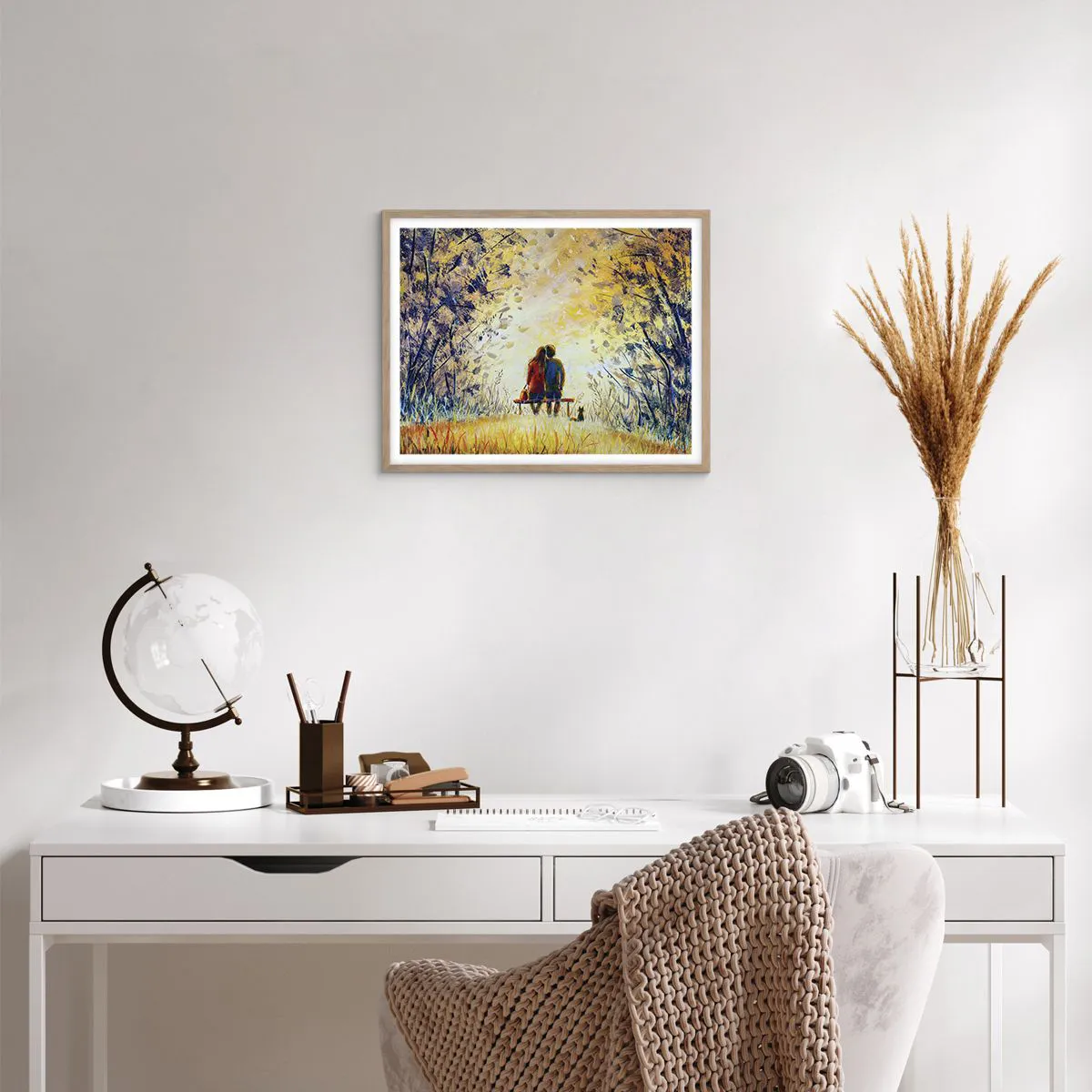 Poster in einem Rahmen aus heller Eiche - Magischer Augenblick - 50x40 cm