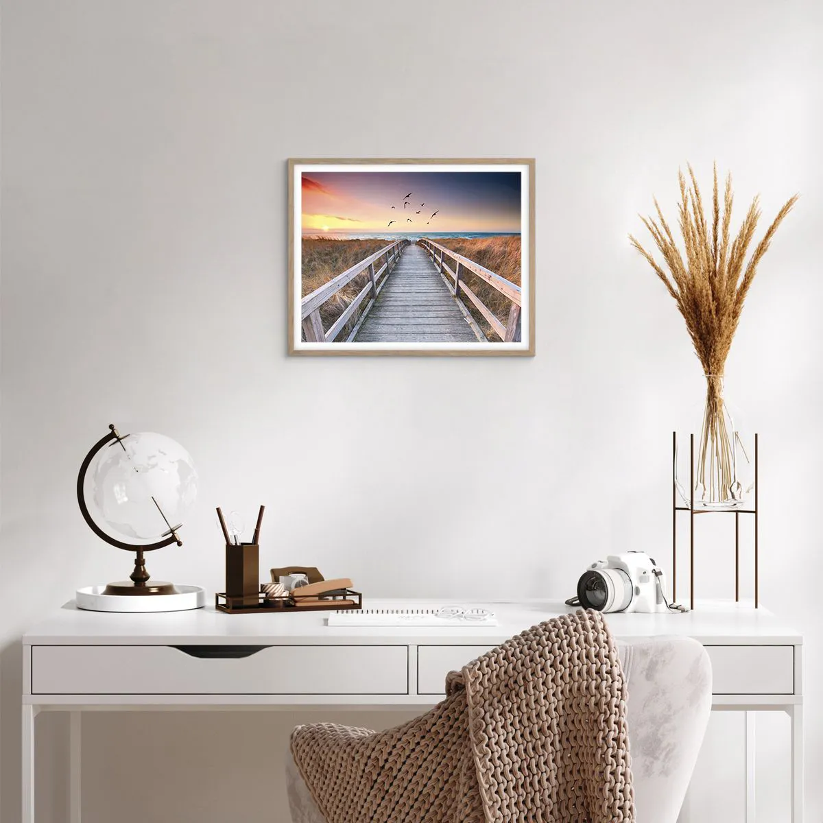 Affiche dans un chêne clair - Poster - Envol des espaces - 50x40 cm