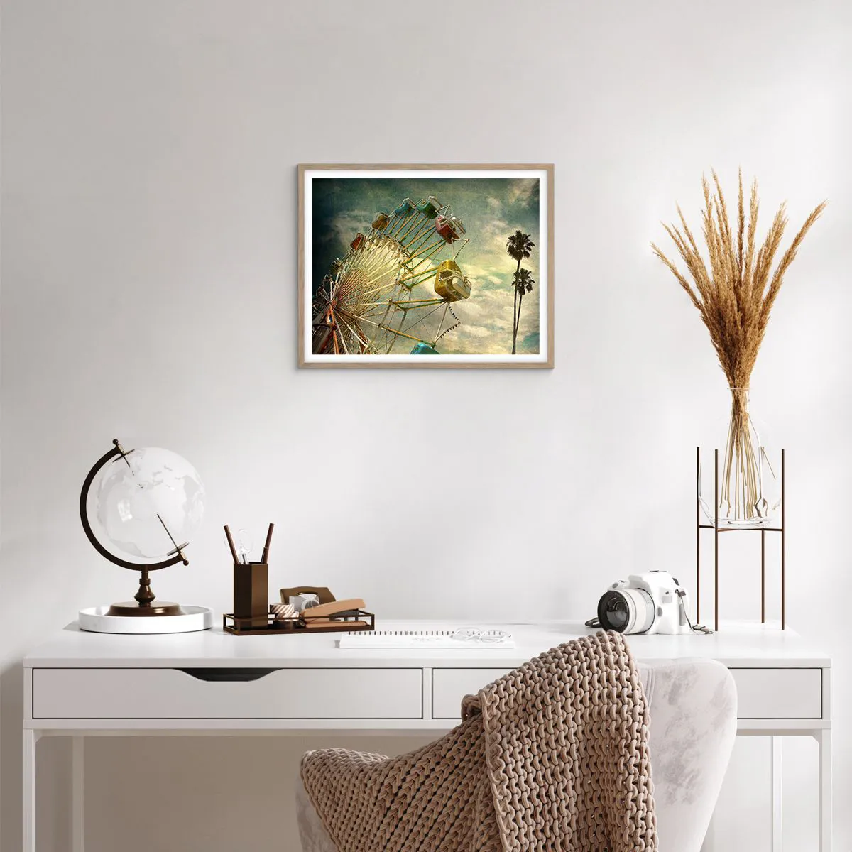 Poster in light oak frame - There Will Be Fun… - 50x40 cm