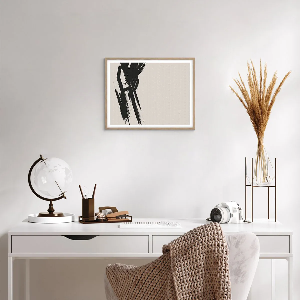 Plakát v rámu světlý dub - Nezastavitelná hybnost - 50x40 cm