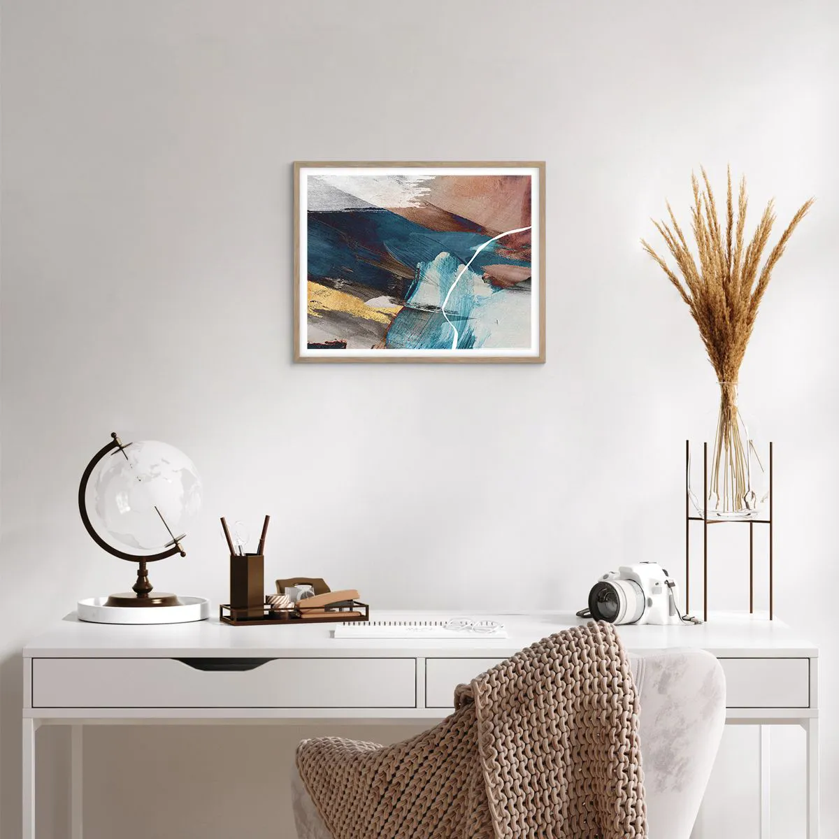 Plakat w ramie jasny dąb - Z rozmachem i energicznie - 50x40 cm