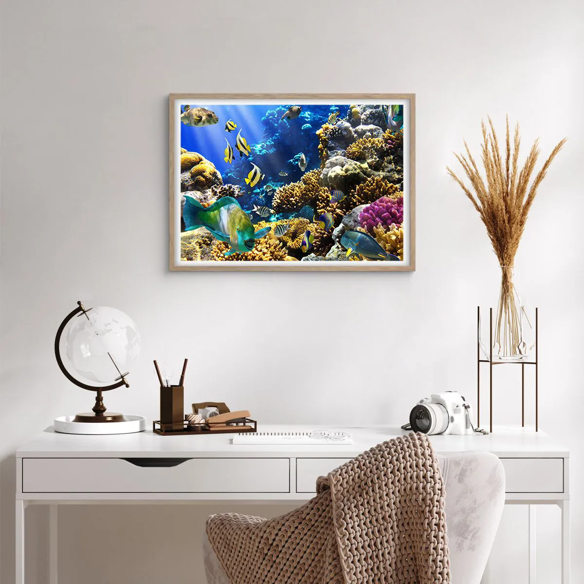 Affisch i ram av ljusek - Hög trafik på sommarleden - 70x50 cm