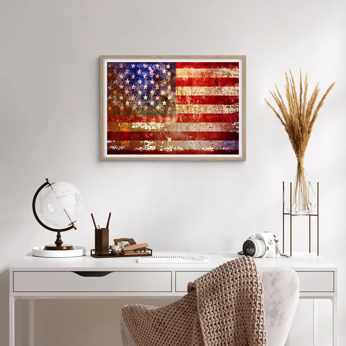 Póster en marco roble claro - La gloria no pasa - 70x50 cm