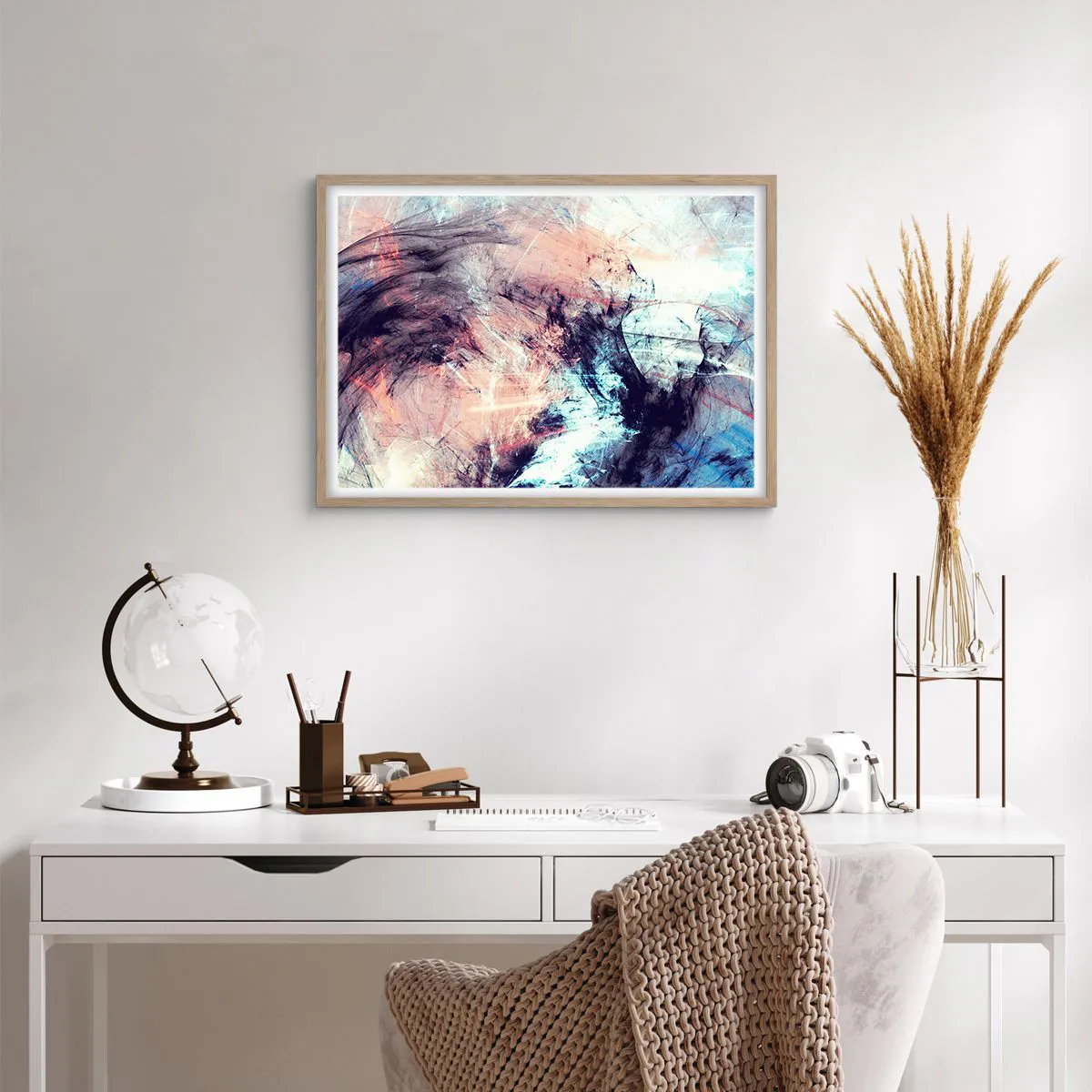 Poszter világos tölgy keretben - Érezd a szelet - 70x50 cm