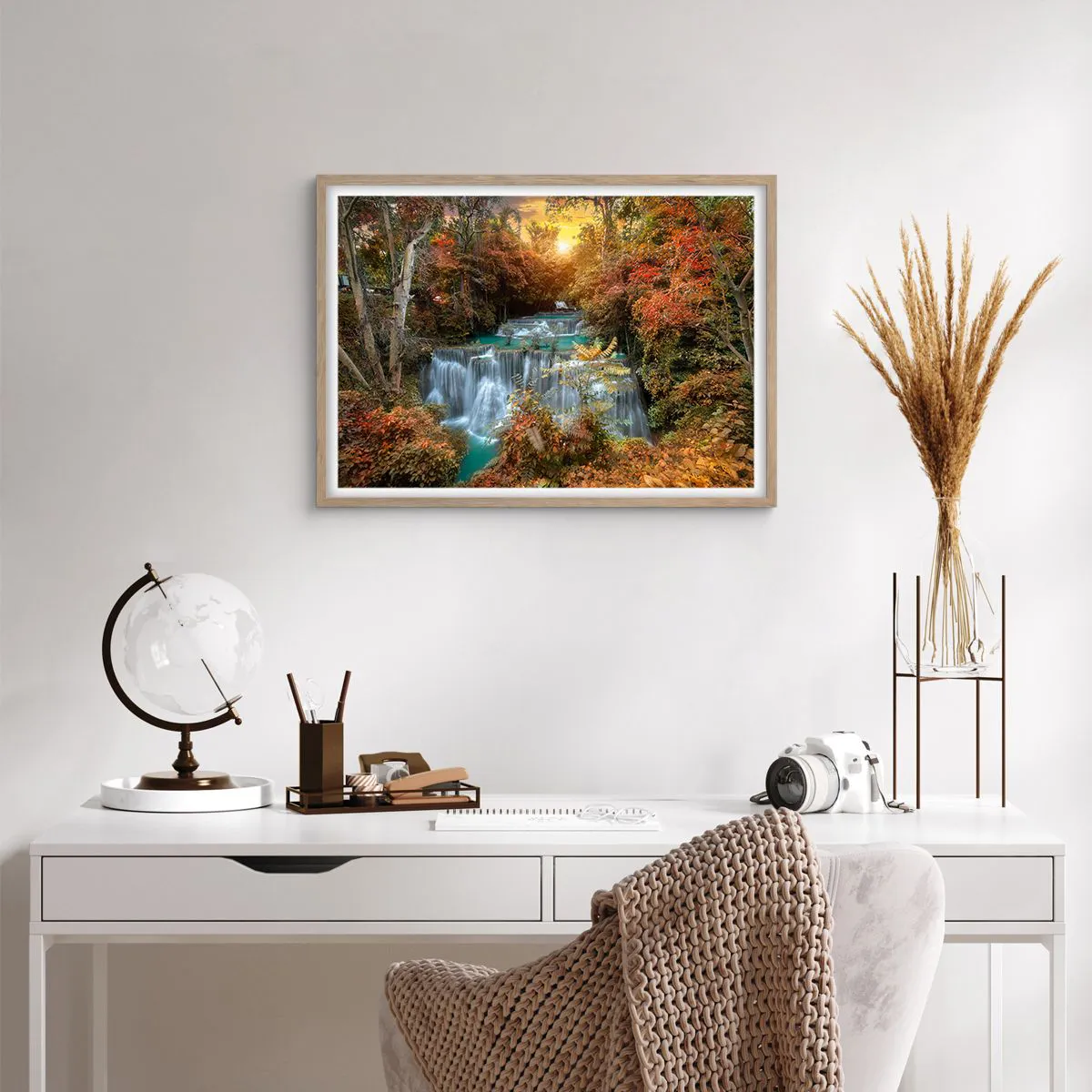 Affiche dans un chêne clair - Poster - Trésor caché de la forêt - 70x50 cm