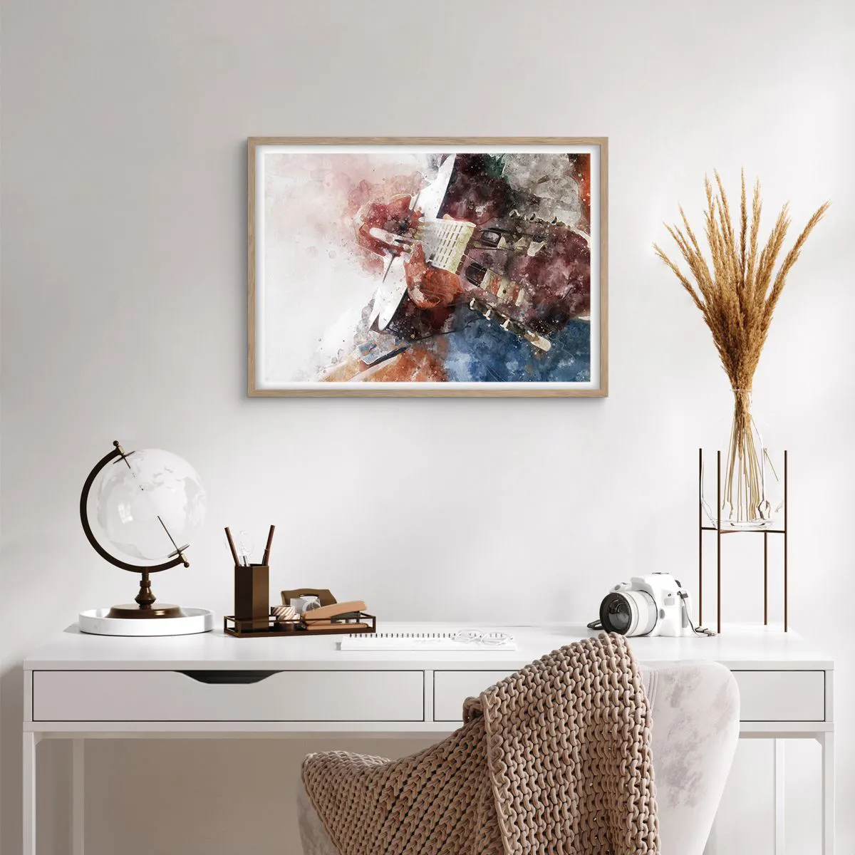 Poster in light oak frame - And What do You Think? - 70x50 cm