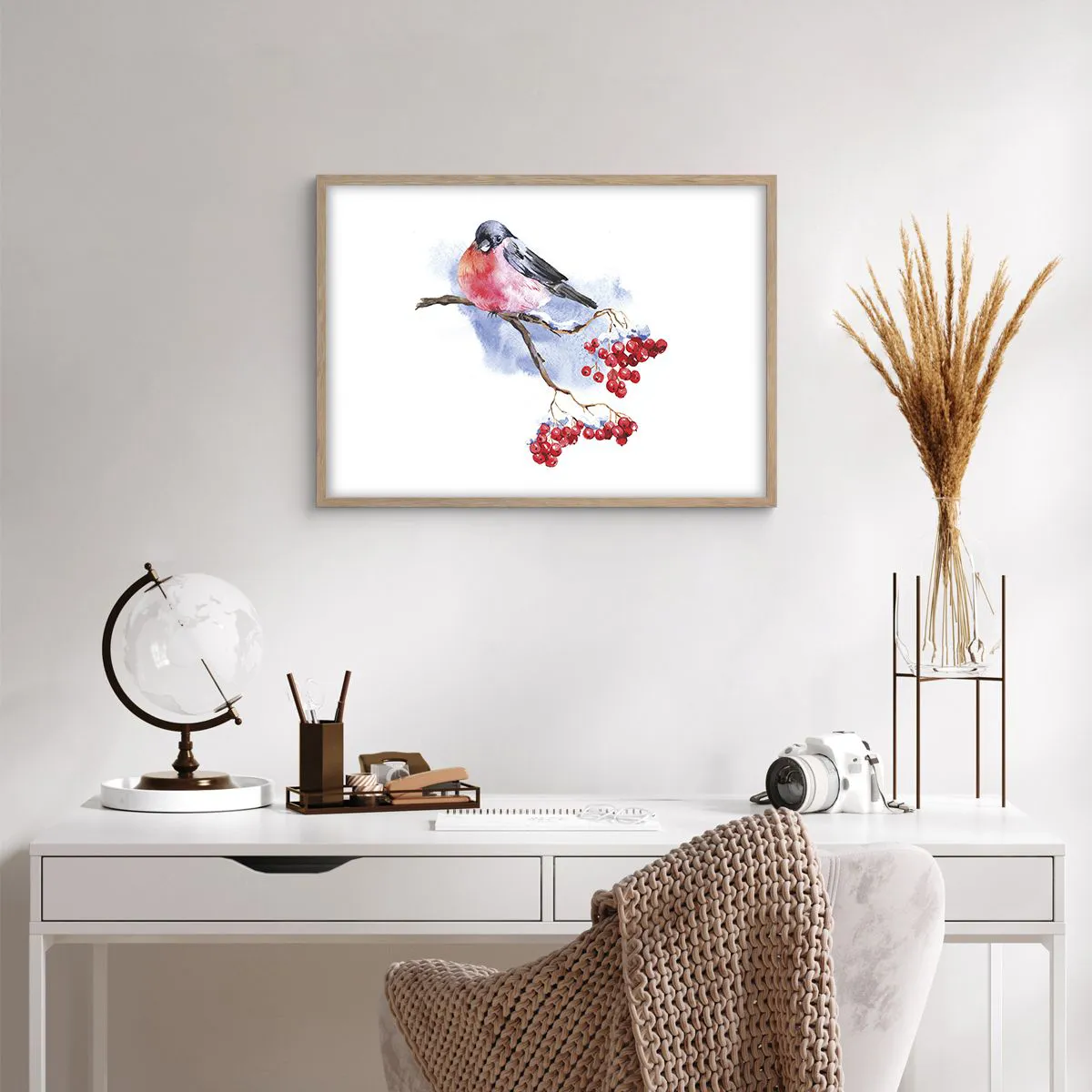 Poster in light oak frame - Winter in Colour - 70x50 cm