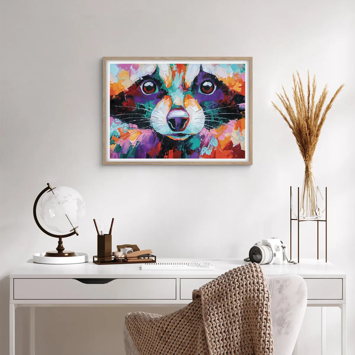 Poszter világos tölgy keretben - Csak jó érzelmek - 70x50 cm