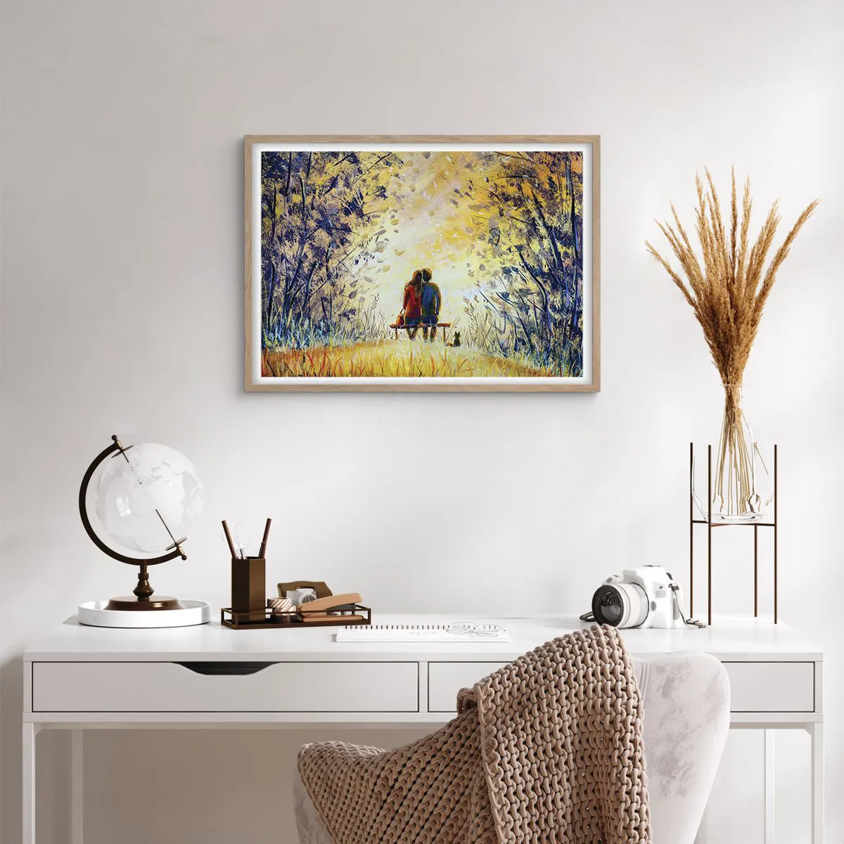 Affiche dans un chêne clair - Poster - Moment magique - 70x50 cm