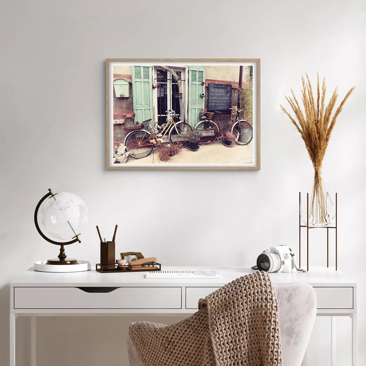 Plagát v ráme zo svetlého duba - Nech žije provincia - 70x50 cm