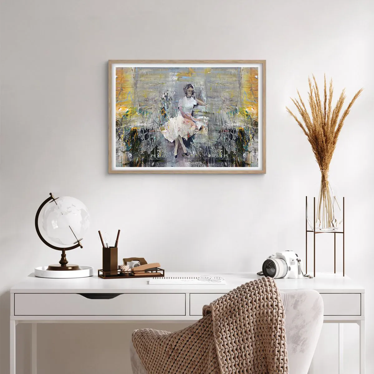 Póster en marco roble claro - Clásica y moderna - 70x50 cm