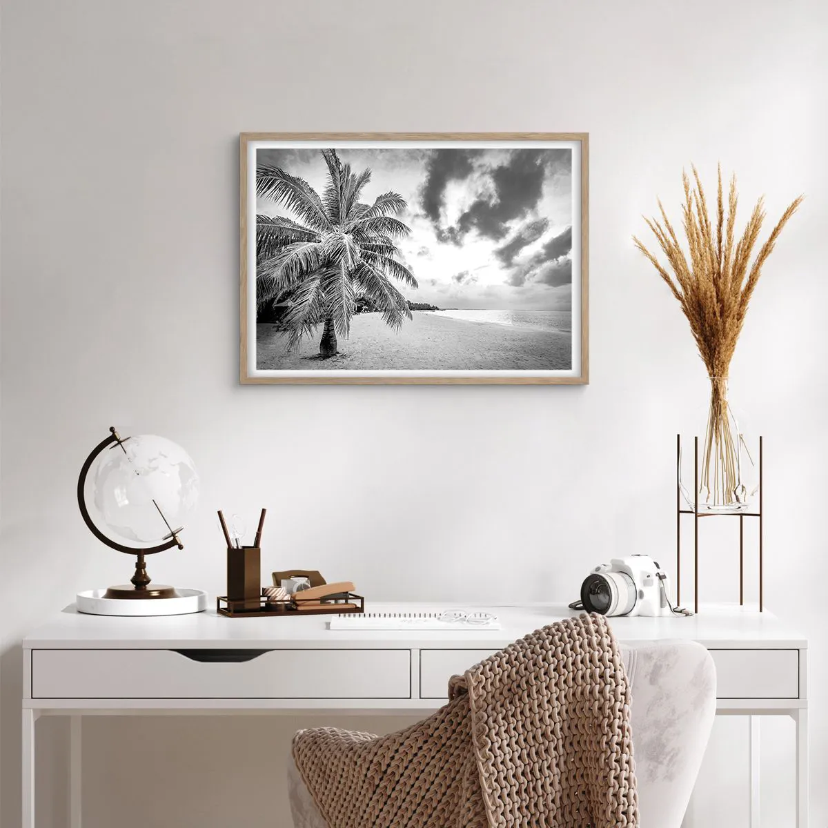 Affisch i ram av ljusek - När du längtar efter ensamheten... - 70x50 cm