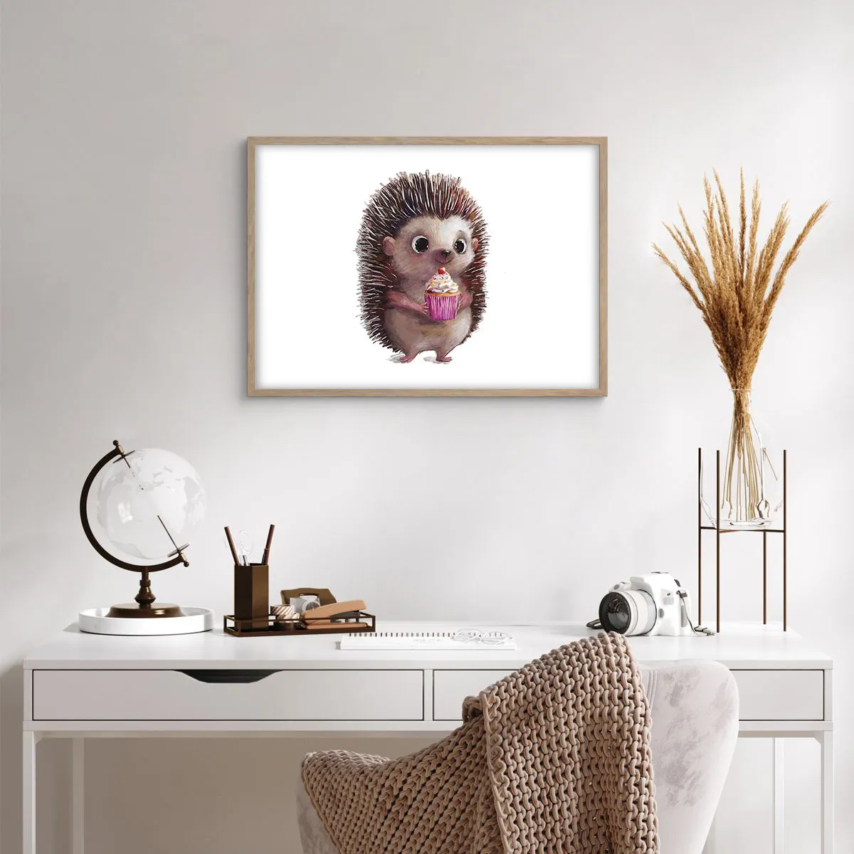 Affiche dans un chêne clair - Poster - La fête c'est tous les jours - 70x50 cm