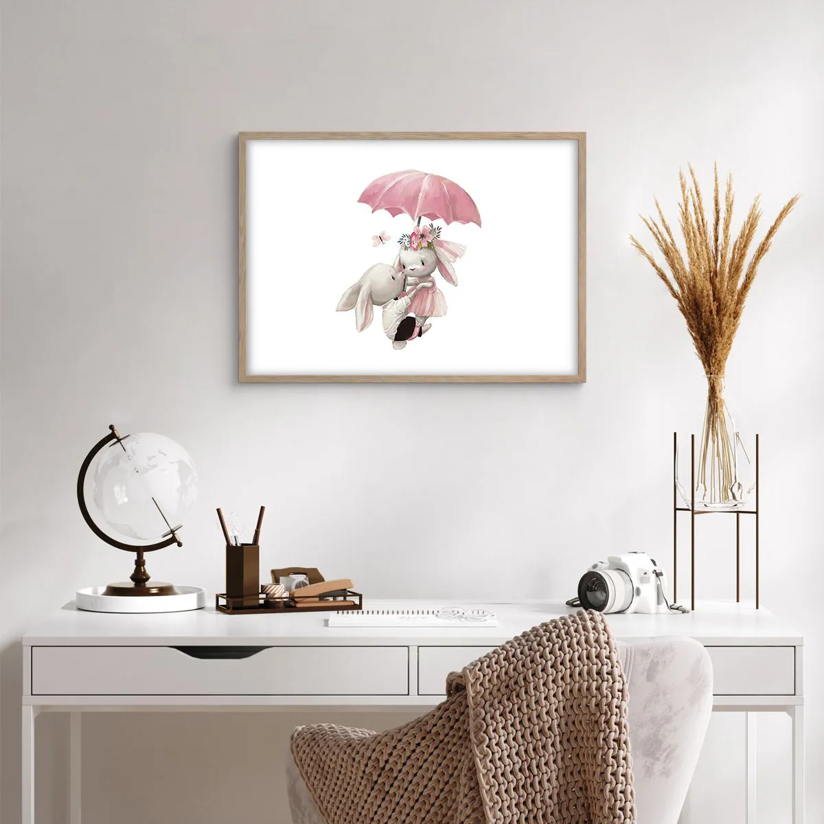 Een poster in een licht eiken lijst - Dit is liefde - 70x50 cm