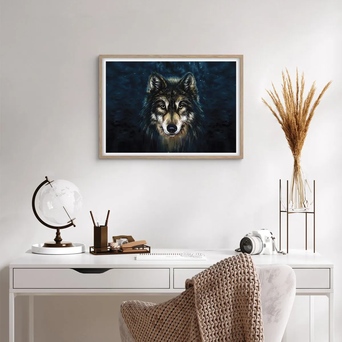 Affiche dans un chêne clair - Poster - Alpha? Et oméga - 70x50 cm