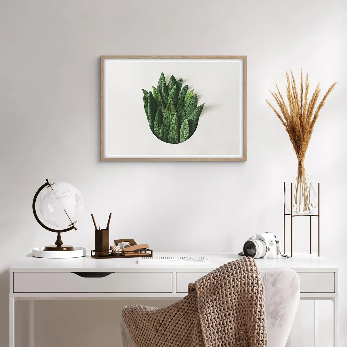 Poster în ramă de stejar deschis - Curiozitatea nestăvilită - 70x50 cm