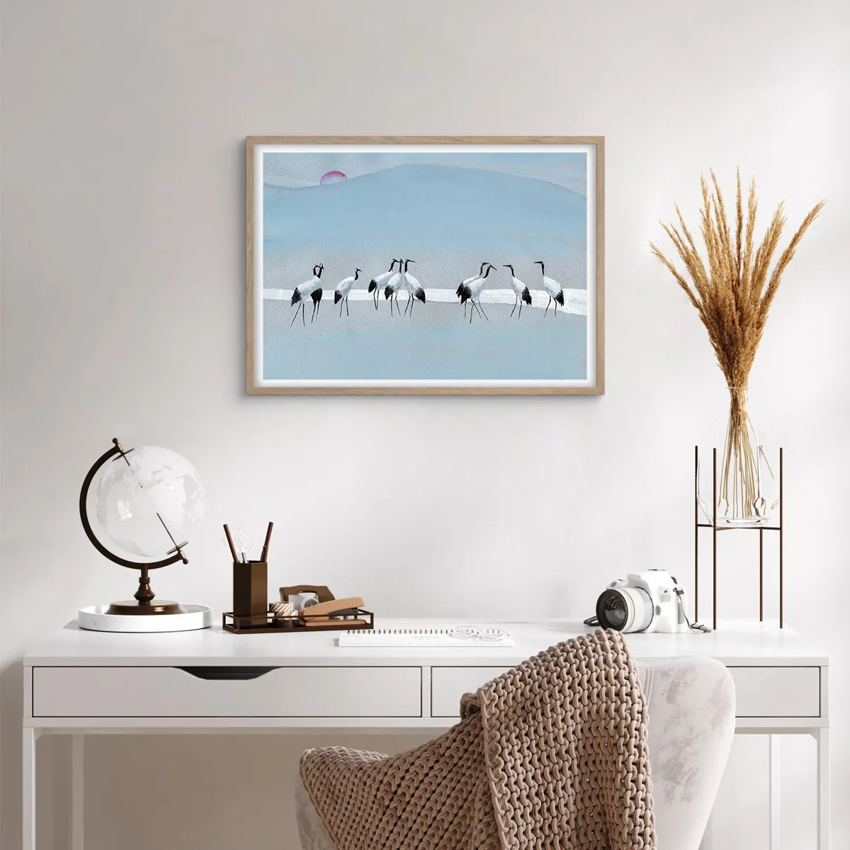 Affiche dans un chêne clair - Poster - Après une chaude journée - 70x50 cm