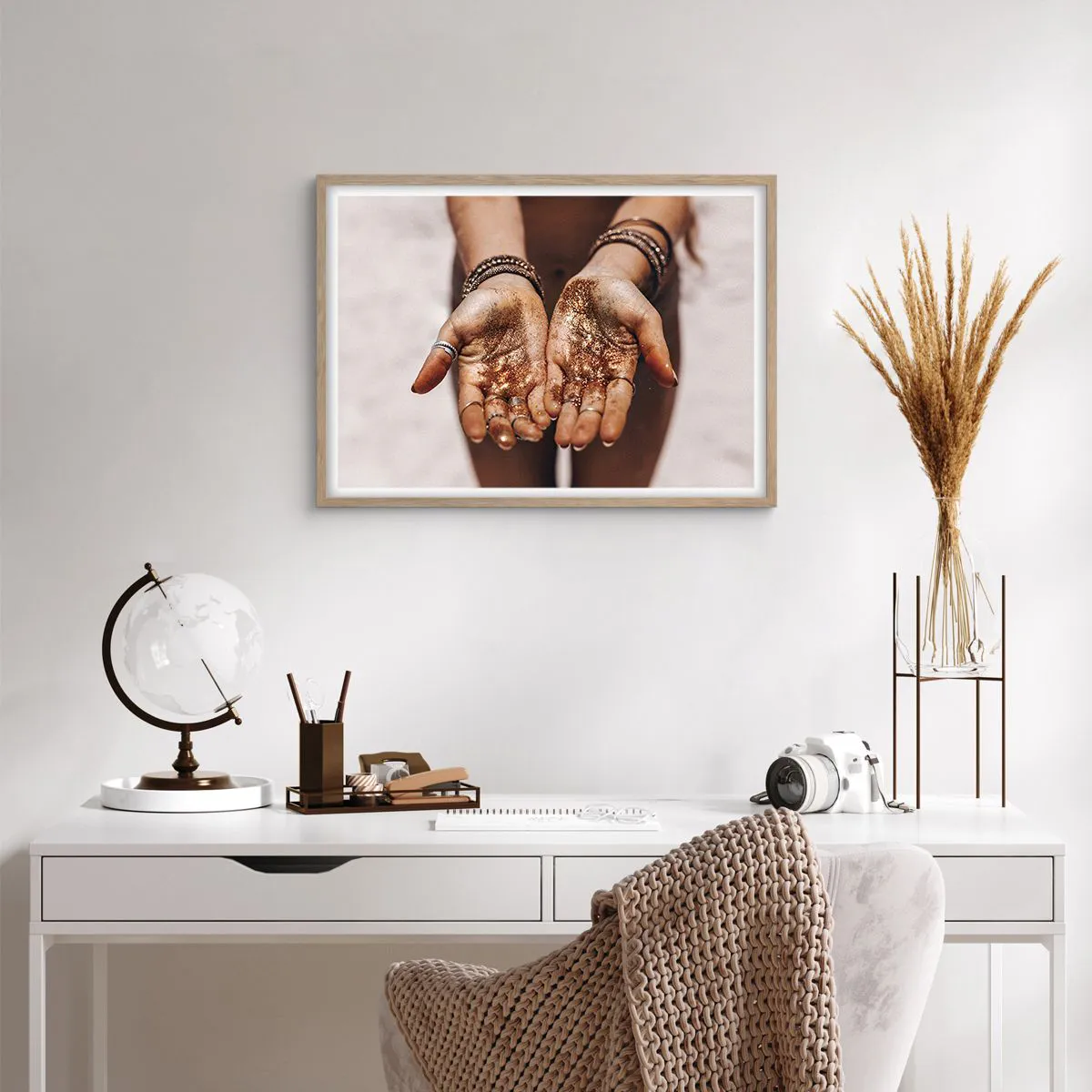 Póster en marco roble claro - Un regalo para ti - 70x50 cm