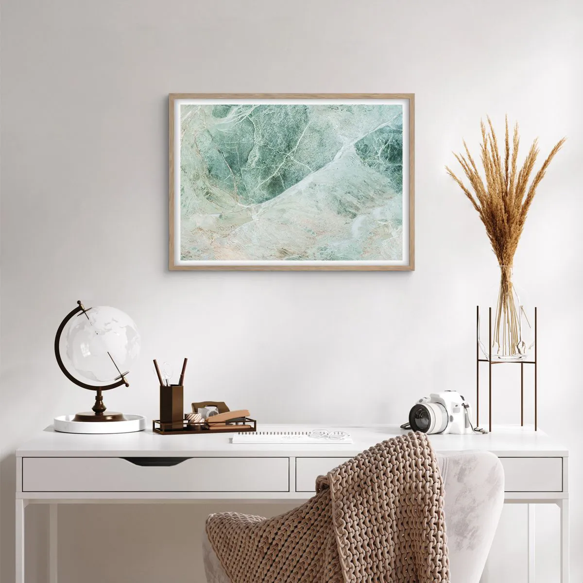 Pôster com moldura de carvalho claro - A nobre frieza da pedra - 70x50 cm